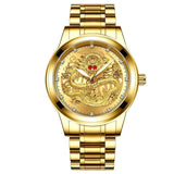 Holiday gift(sell at a low price)Golden luxury waterproof fashion watch