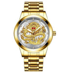 Holiday gift(sell at a low price)Golden luxury waterproof fashion watch