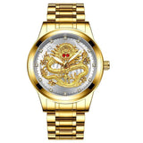 Holiday gift(sell at a low price)Golden luxury waterproof fashion watch