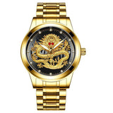 Holiday gift(sell at a low price)Golden luxury waterproof fashion watch