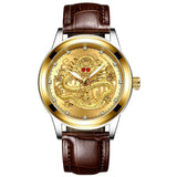 Holiday gift(sell at a low price)Golden luxury waterproof fashion watch