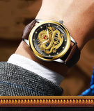 Holiday gift(sell at a low price)Golden luxury waterproof fashion watch